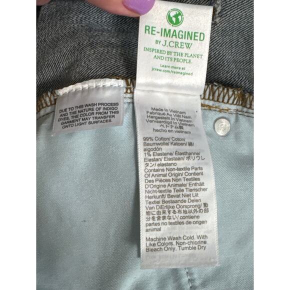 J. Crew 9" Demi Boot Crop Jean in Dark Worn Wash Size 26 - Picture 7 of 11